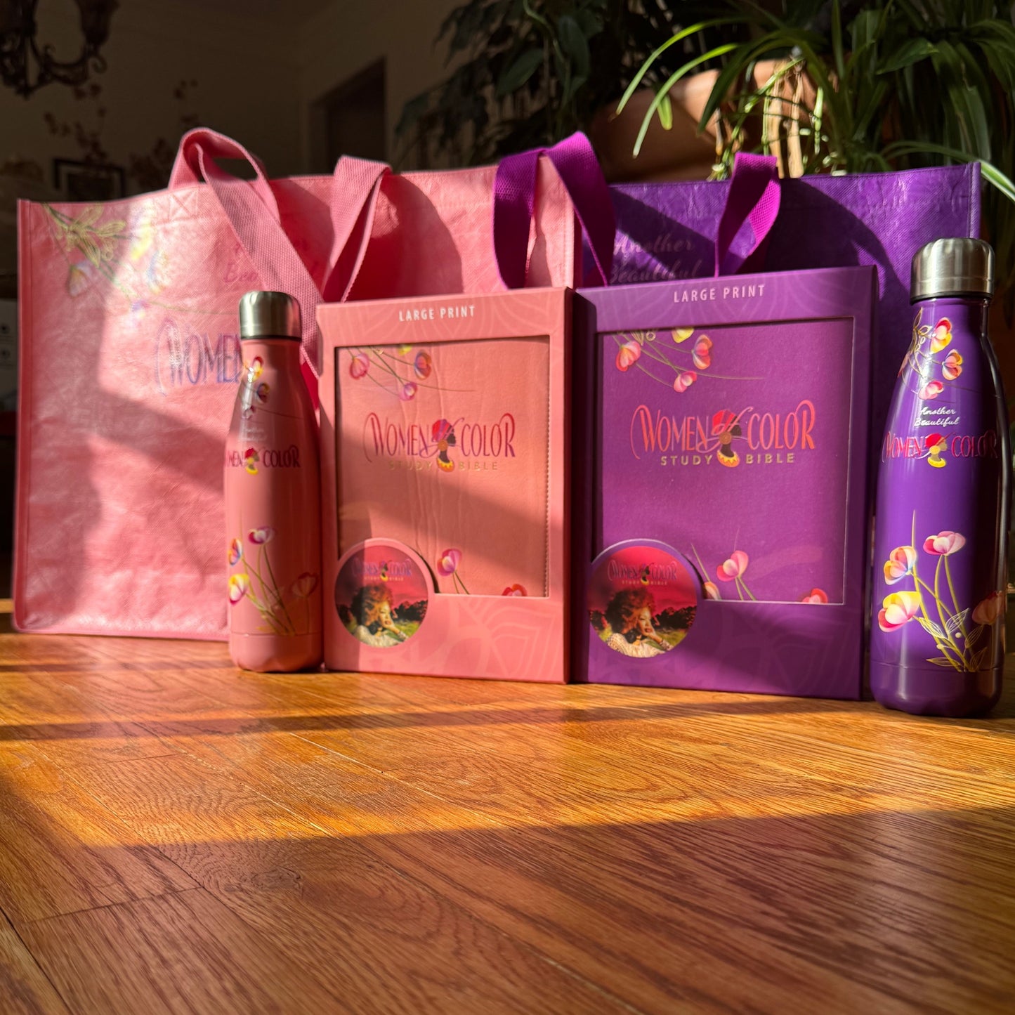 1 PINK + 1 Purple - BIBLES (Luxleather), 1 PINK + 1 Purple - BAGS,  1 PINK +  1 Purple - Bottles